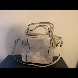 COACH Audrey Leather Tote Ivory